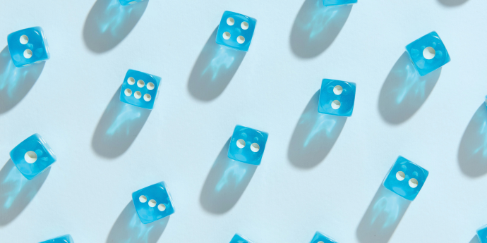 Blue dice