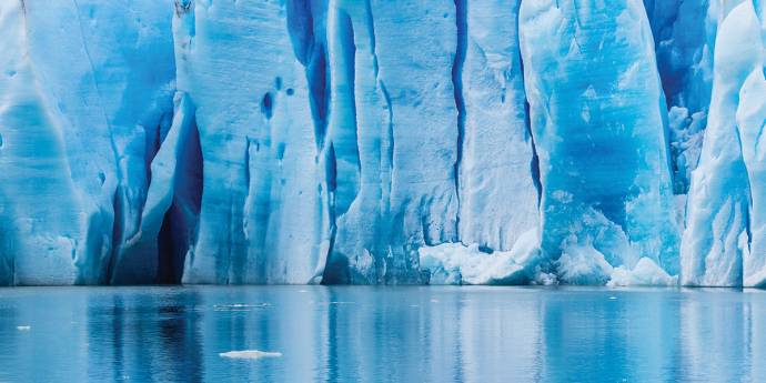 An ice shelf.