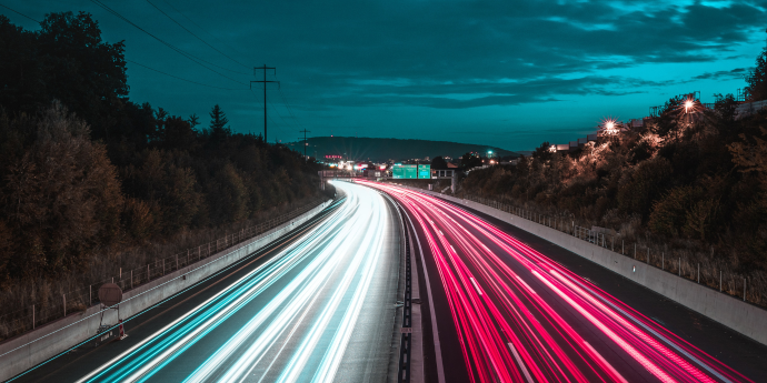 long exposure shot of road