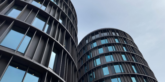 grey building and sky