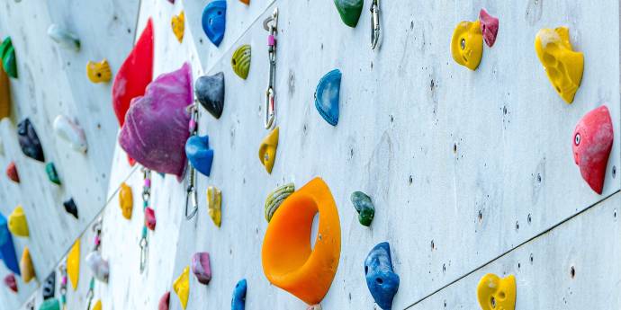 rock climbing wall